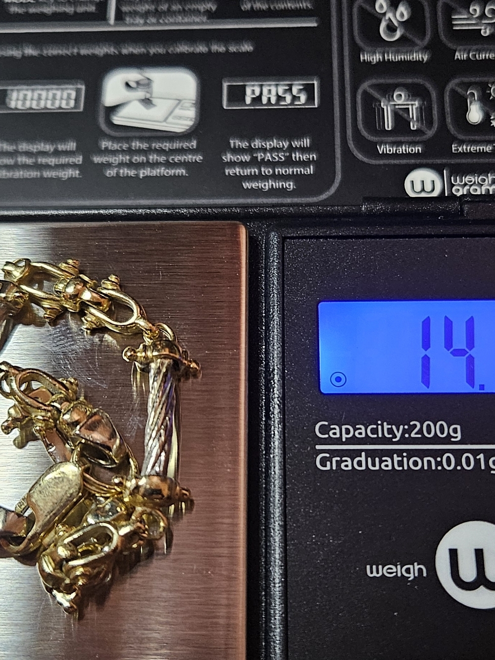 14kt Gold Two-Tone Women's Bracelet - Elegant Cable Link - Picture 4 of 6